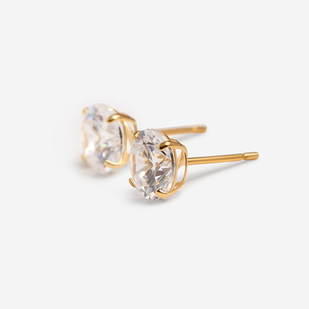 Classic Sparkle - 4mm Earrings | 9ct Gold - Earrings