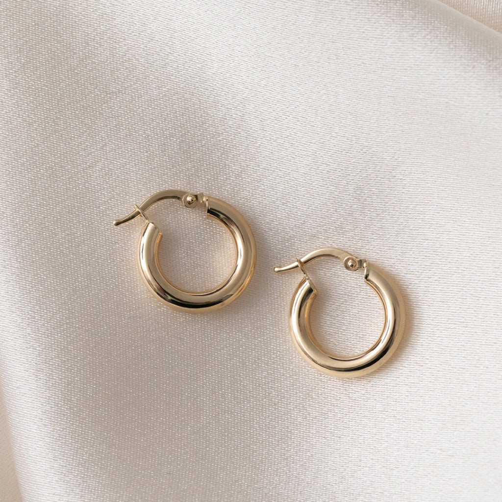 Cleo Hoop Earrings - 10mm | 14ct Gold - Earrings