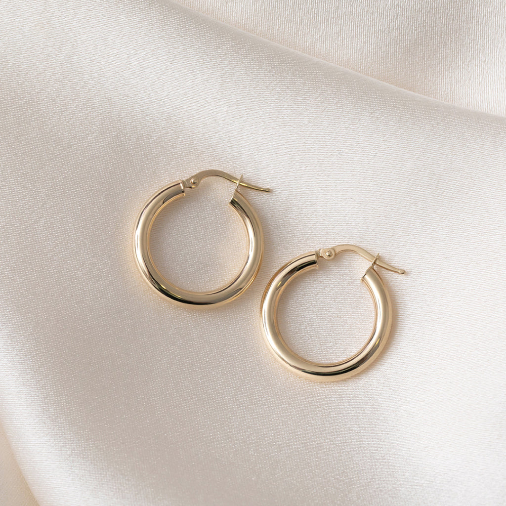 Cleo Hoop Earrings - 15mm | 14ct Gold - Earrings