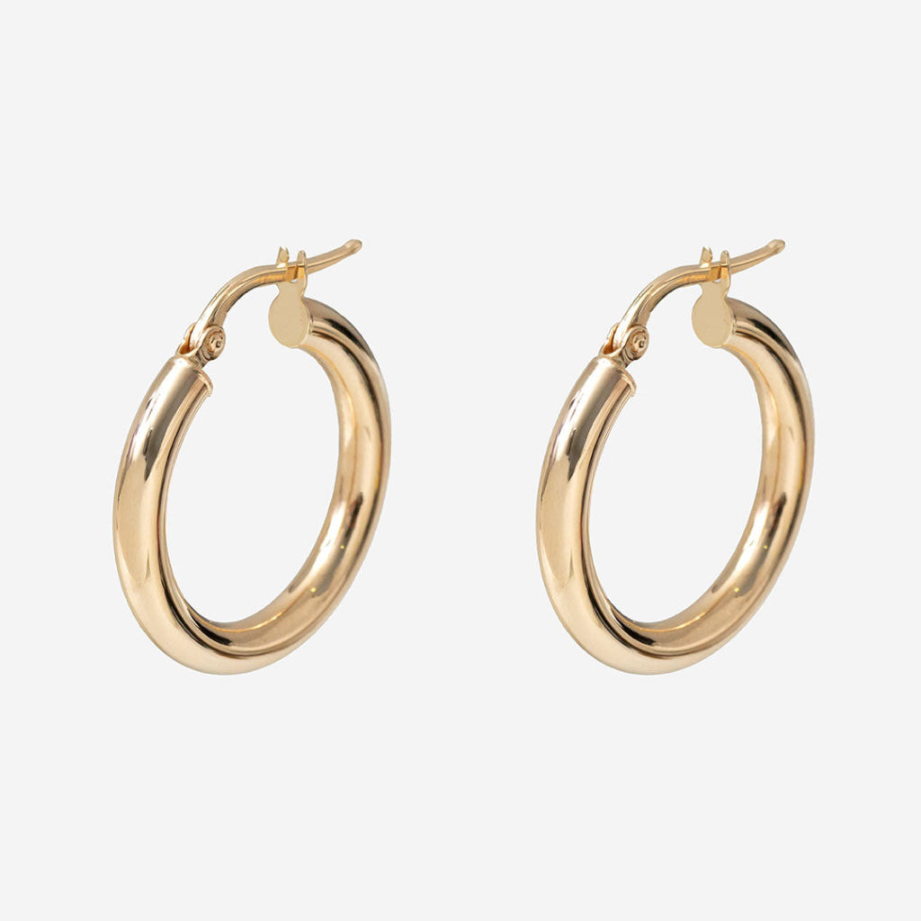 Cleo Hoop Earrings - 15mm | 14ct Gold - Earrings