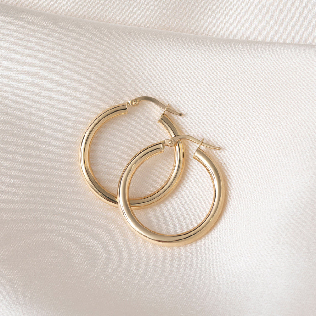 Cleo Hoop Earrings - 20mm | 14ct Gold - Earrings