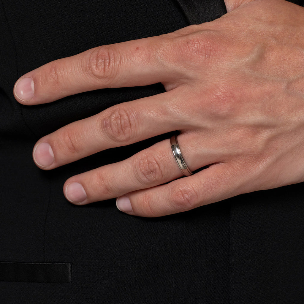 CLIFFORD 4mm | Men’s Wedding Ring in Palladium 500 - Rings