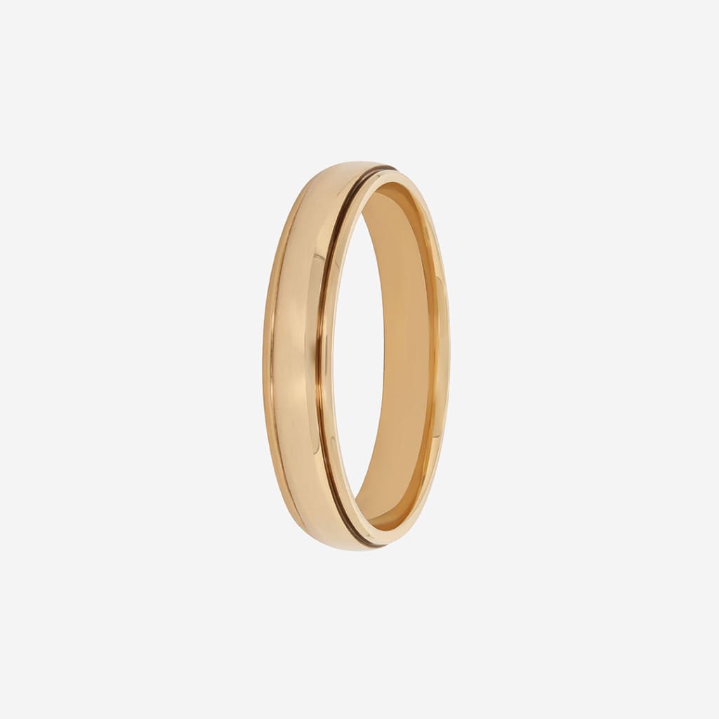 yellow gold mens wedding ring