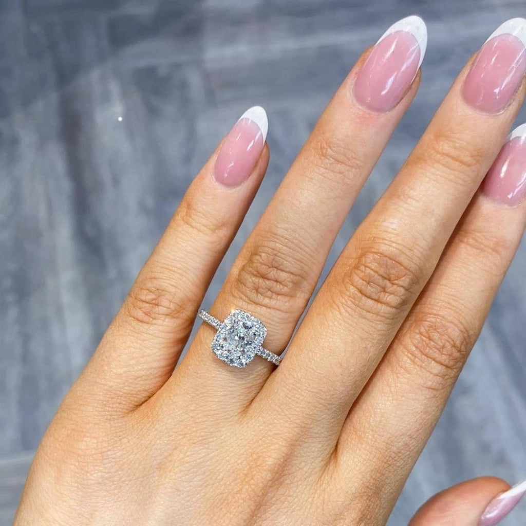 Cloud | Diamond Engagement Ring On Womans Hand - Gear Jewellers Dublin