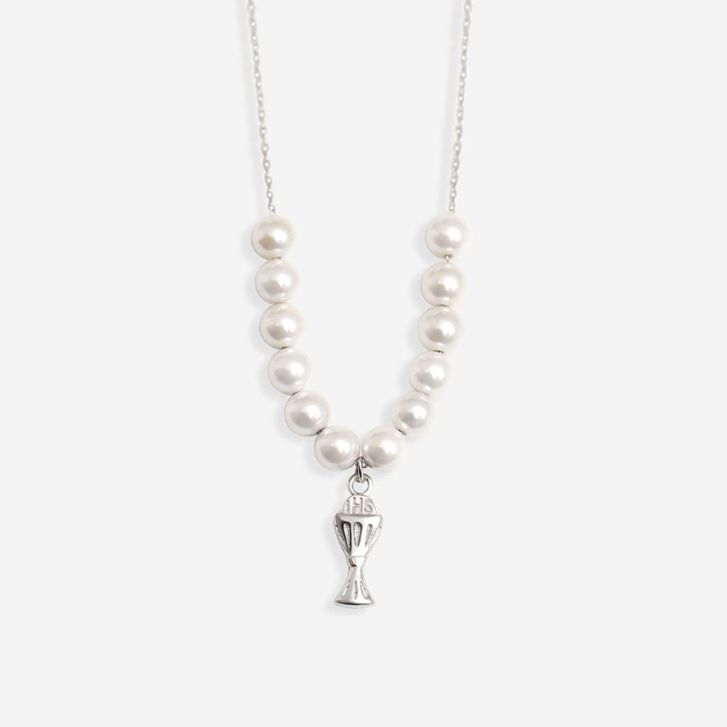 Communion Pearl Necklet | Sterling Silver