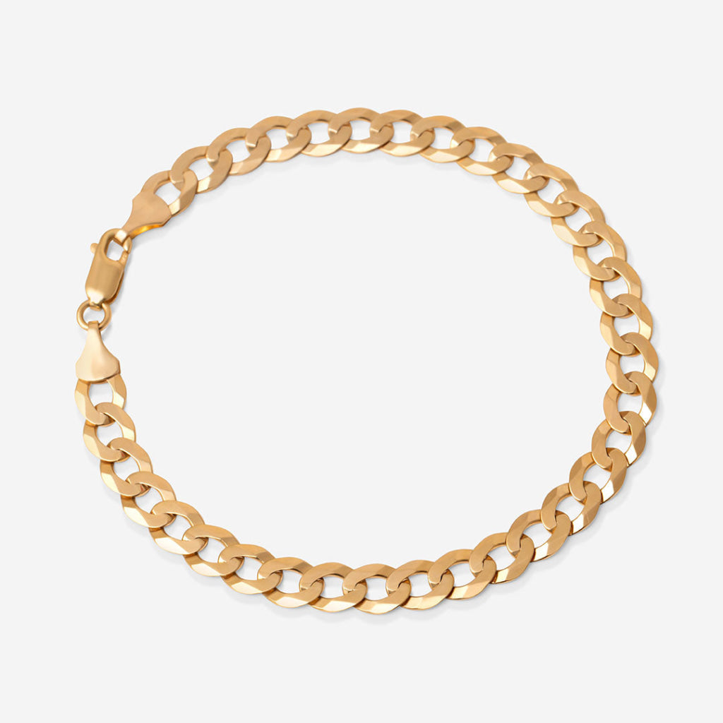 Conan | 9ct Gold Gents Curb Medium Weight Bracelet