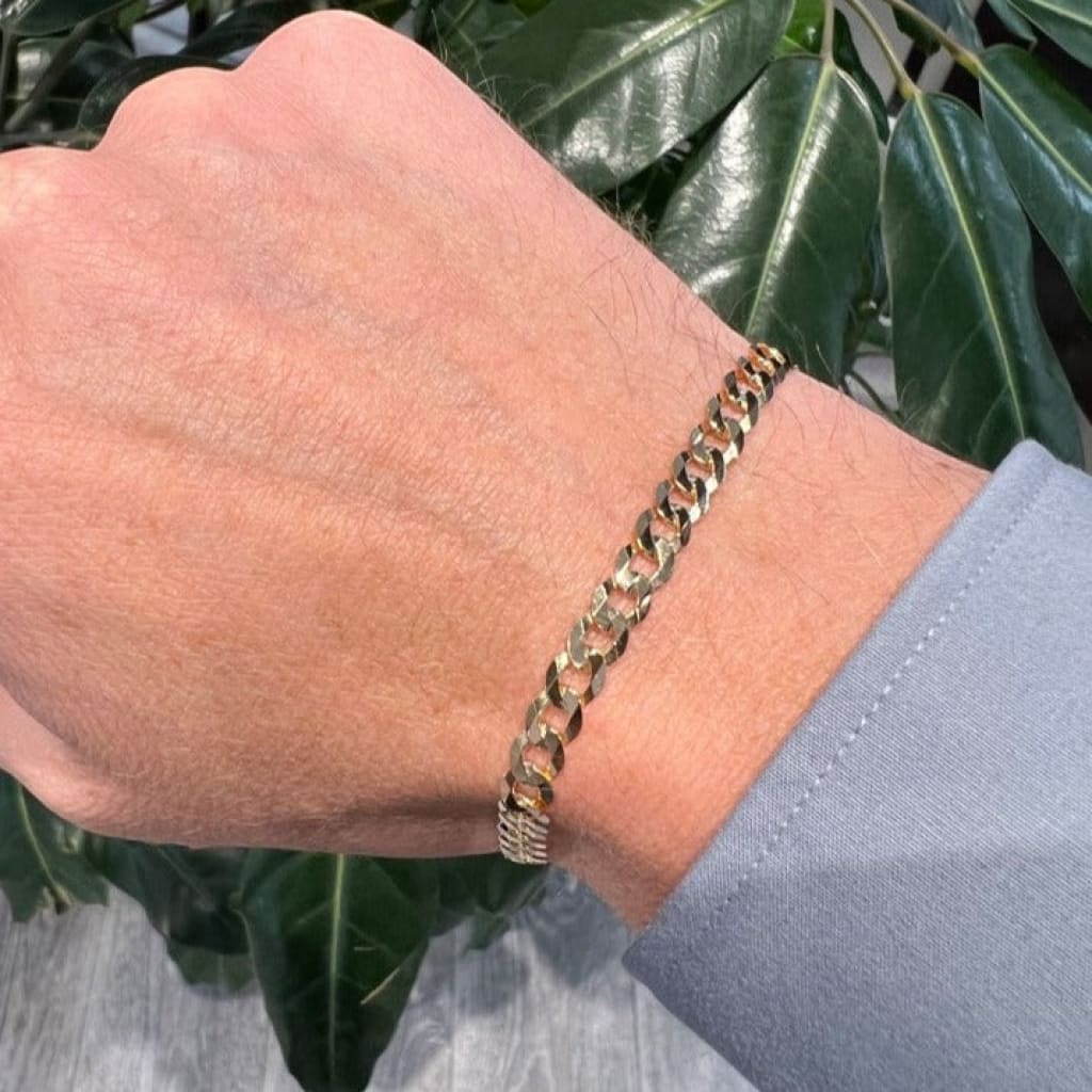 Gents Curb Bracelet | 9ct Gold - Bracelet