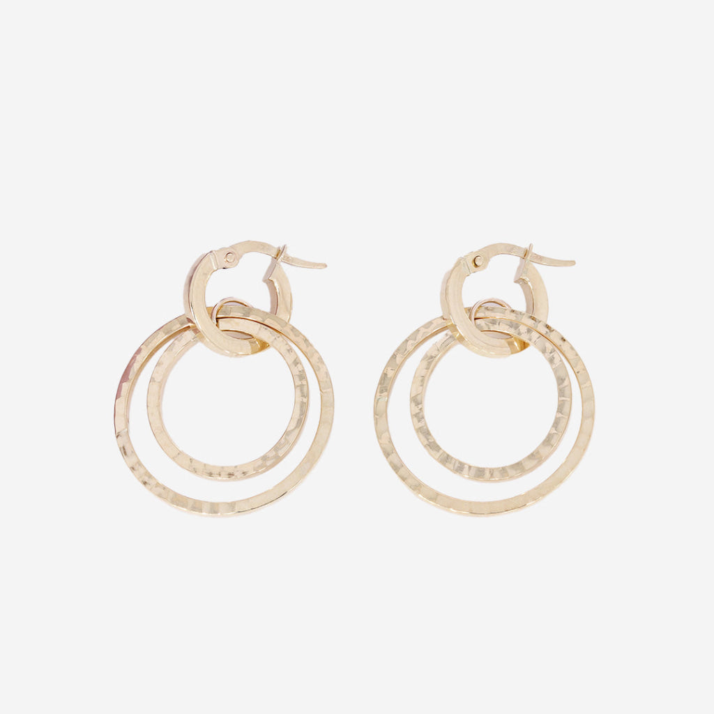 Cori Diamond Cut Hoop Earrings| 9ct Gold - Earrings
