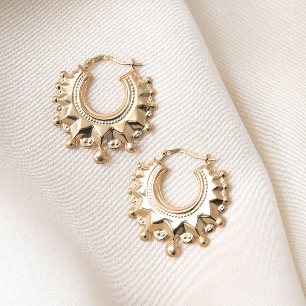 Creole Hoop Earrings | 9ct Gold - Earrings