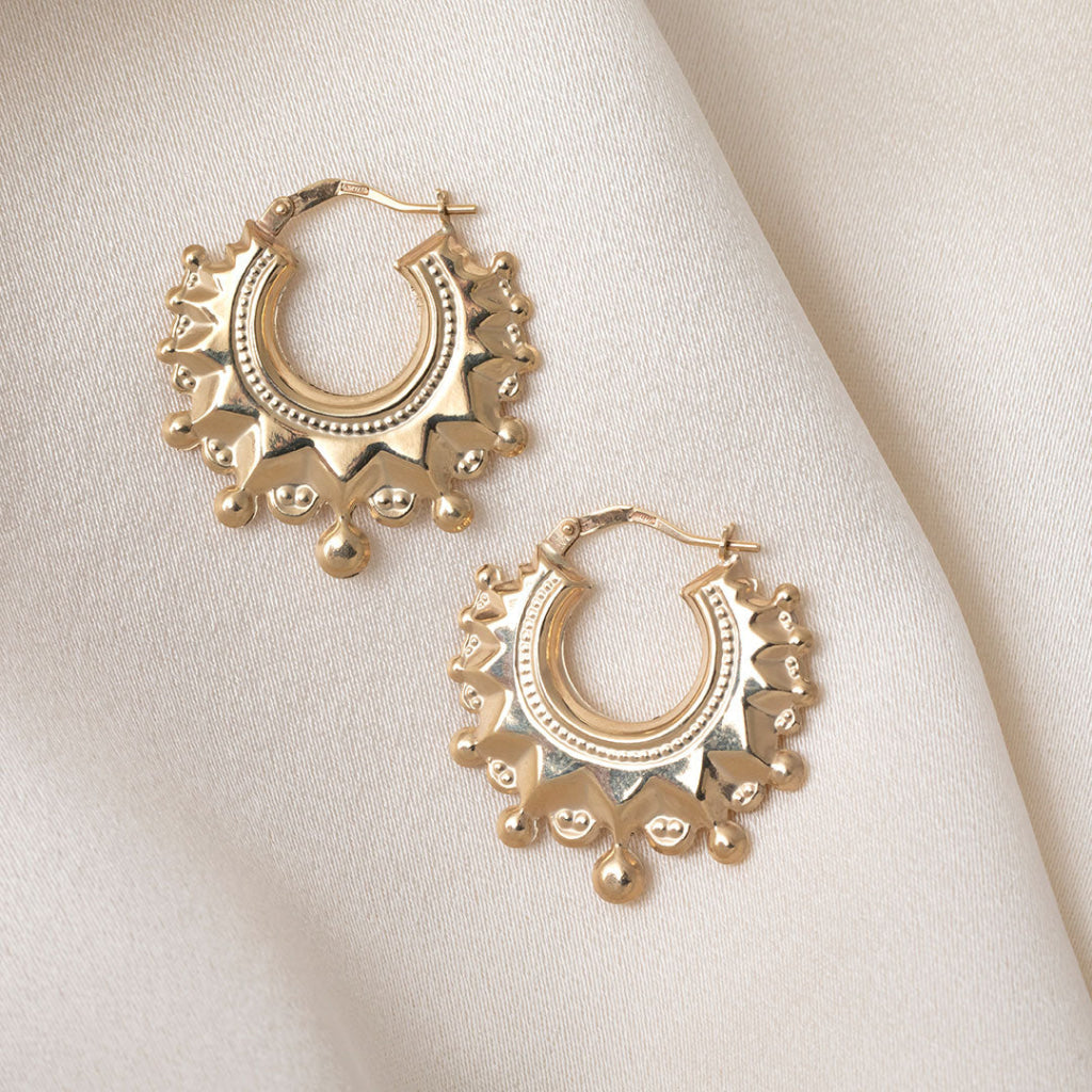 Creole Hoop Earrings | 9ct Gold - Earrings