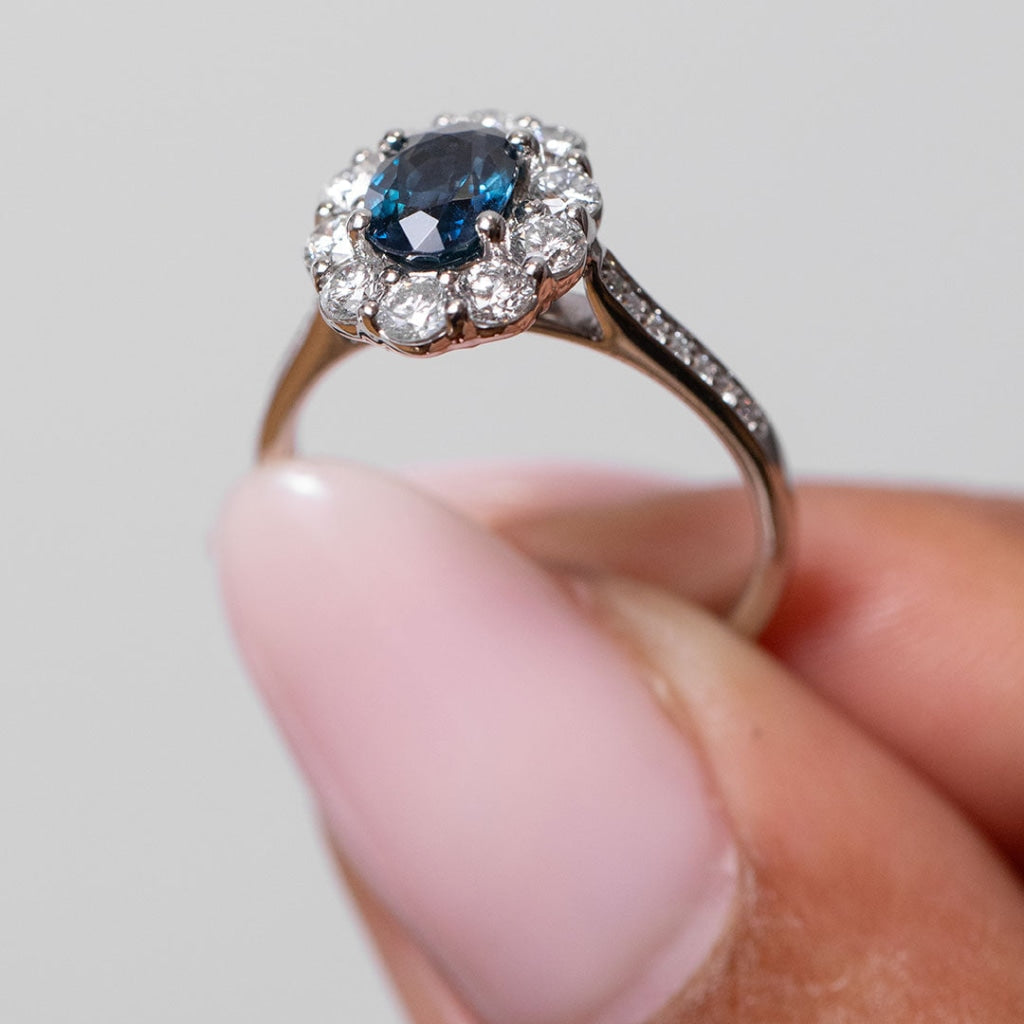 CROFT | Sapphire Diamond Ring hand