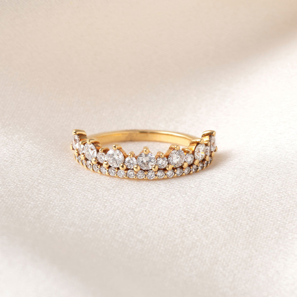 CROWN | Diamond Eternity Ring in 18ct Gold M Rings