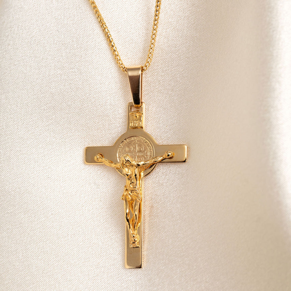 Crucifix Necklace | 14ct Gold - Necklace