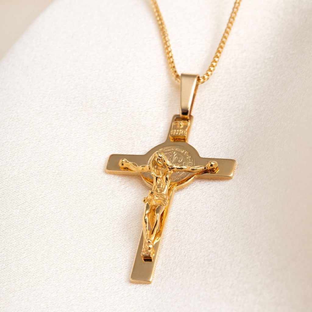 Crucifix Necklace | 14ct Gold - Necklace