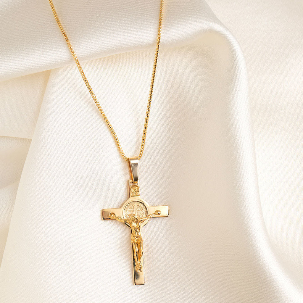 Crucifix Necklace | 14ct Gold - Necklace