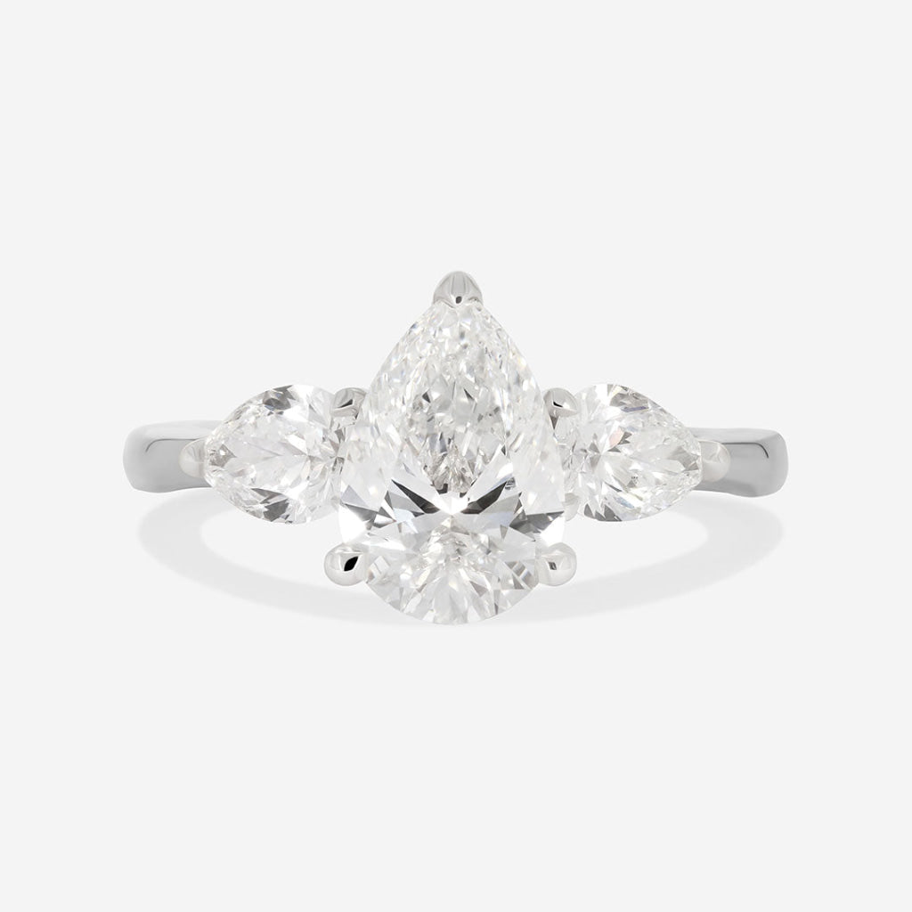 Cuba 2.00ct | Pear 3-Stone Lab Diamond Set in Platinum