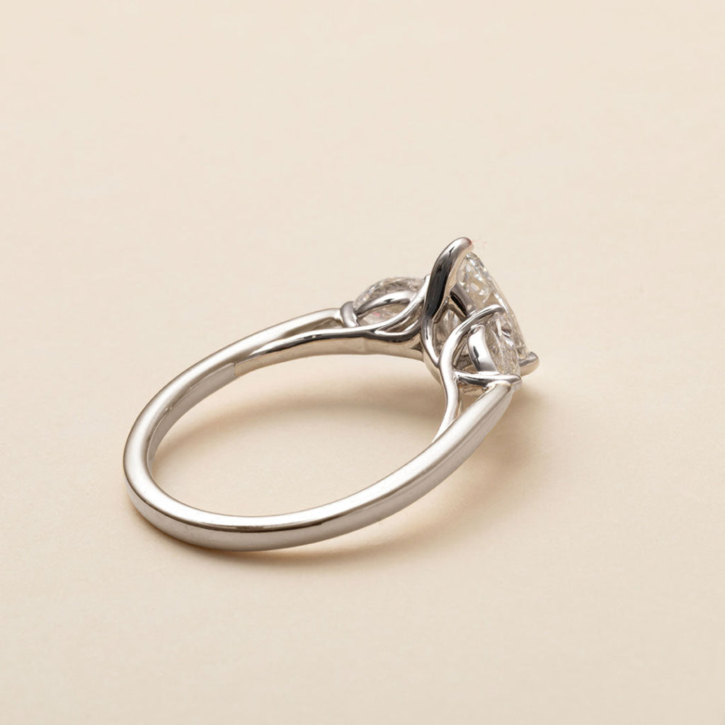 CUBA 2ct | Pear 3 Stone Lab Grown Diamond Engagement Ring