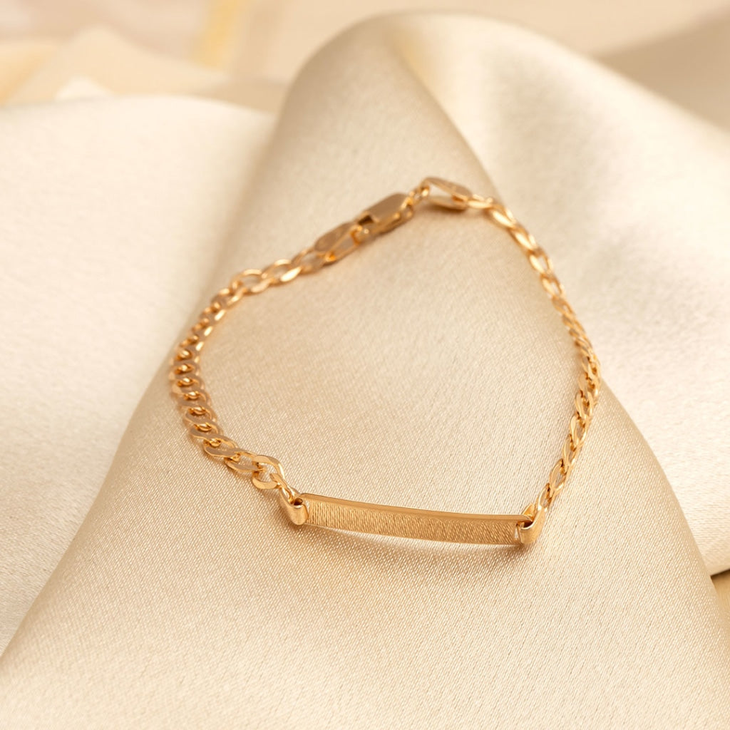 Curb - 9ct Gold Baby Bracelet | Free Engraving