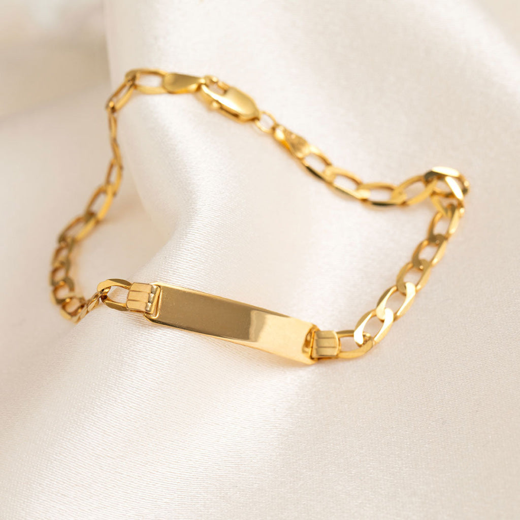 Curb Identity Bracelet | 9ct Gold - Bracelet