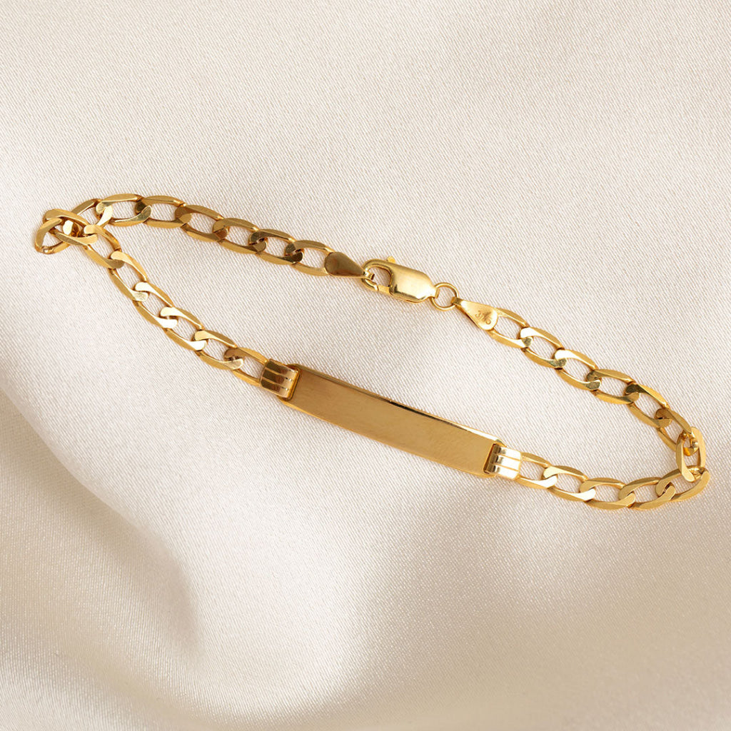 Curb Identity Bracelet | 9ct Gold - Bracelet