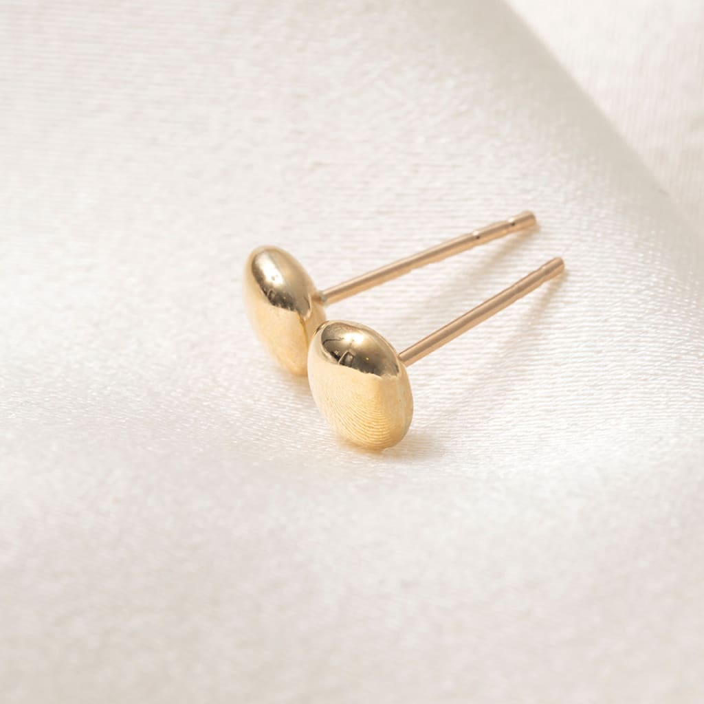 Cushion Button Earrings | 9ct Gold - Earrings