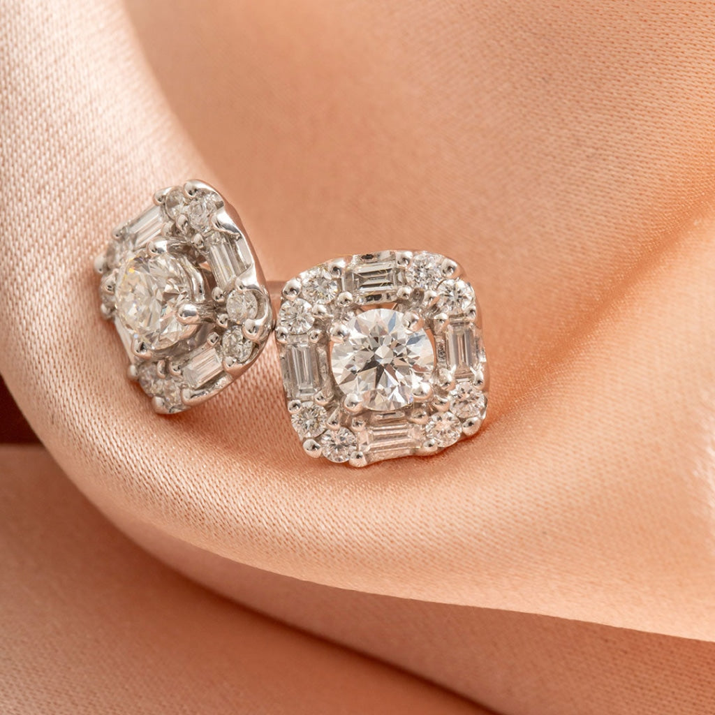 Diamond Earrings | 18ct White Gold