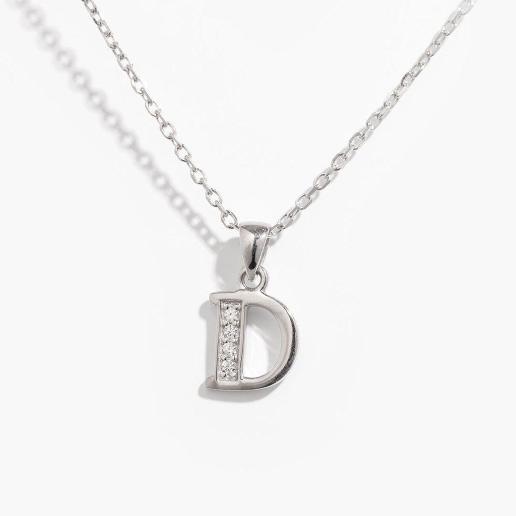 Sterling Silver Initial Necklace | ’D’ Necklace