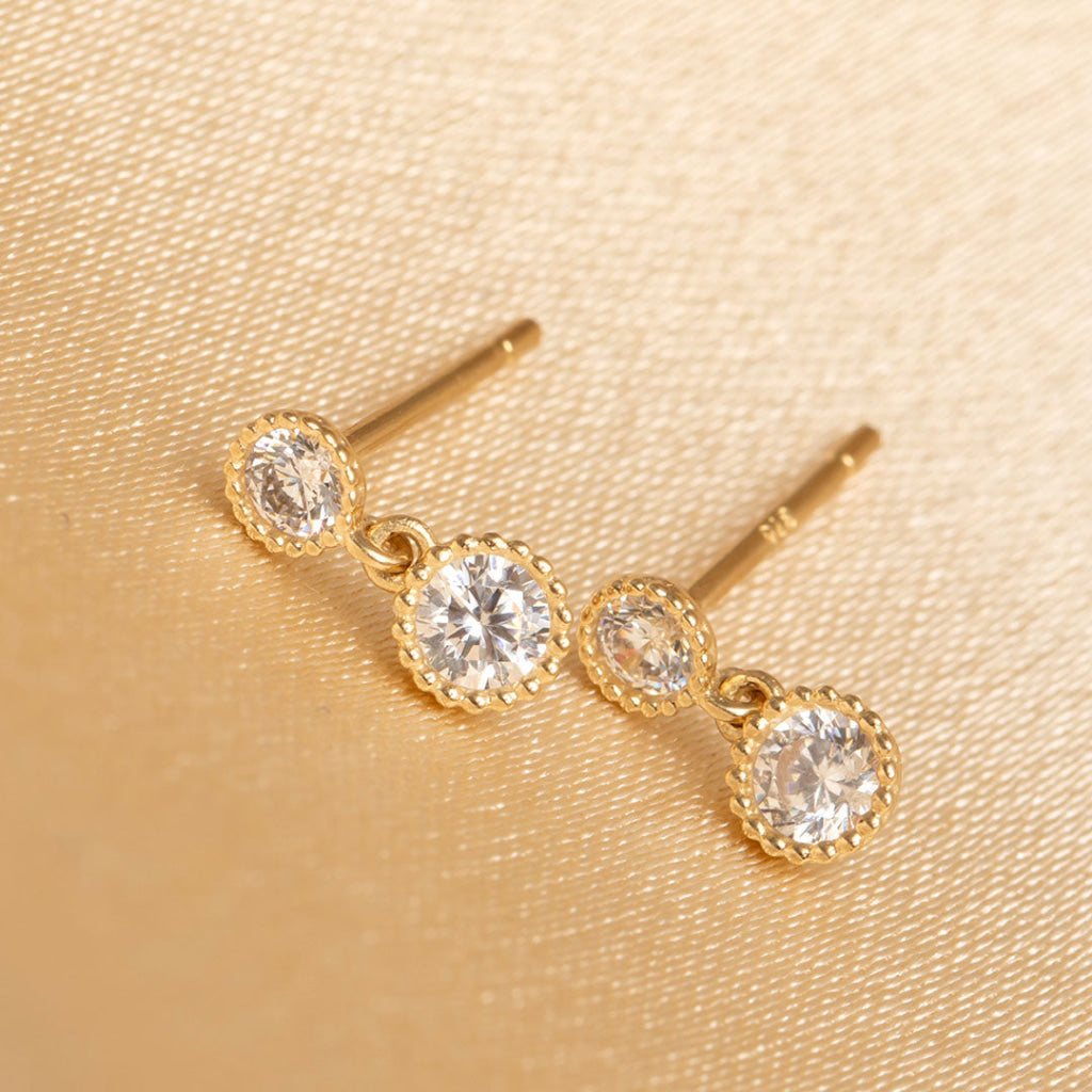 Dainty Drop Earrings | 9ct Gold