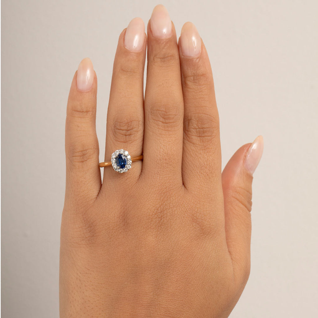 DAISY 0.80ct | Diamond & Sapphire Ring - Rings