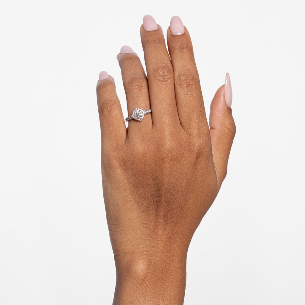 Dalkey 18ct White Gold Engagement Ring -Hand