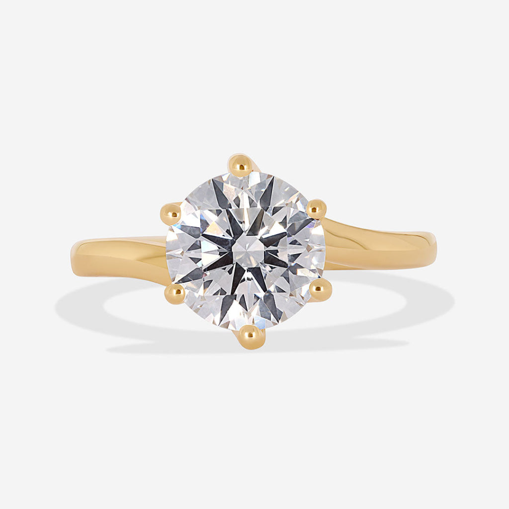 DALKEY | Round Solitaire Lab Grown Diamond Engagement Ring in 18ct Gold