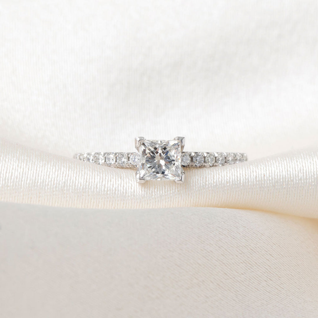 DARBY 0.77ct | Princess Solitaire Diamond Engagement Ring