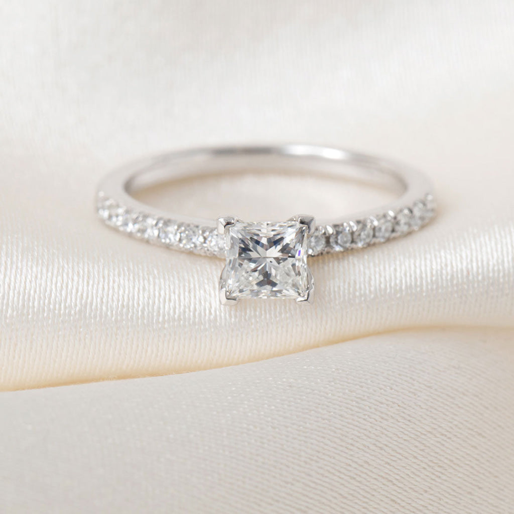 DARBY 0.77ct | Princess Solitaire Diamond Engagement Ring