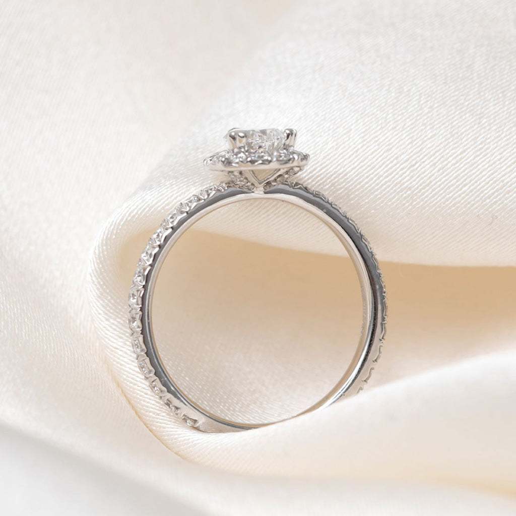 DARCY 1.30ct | Pear Halo Diamond Engagement Ring