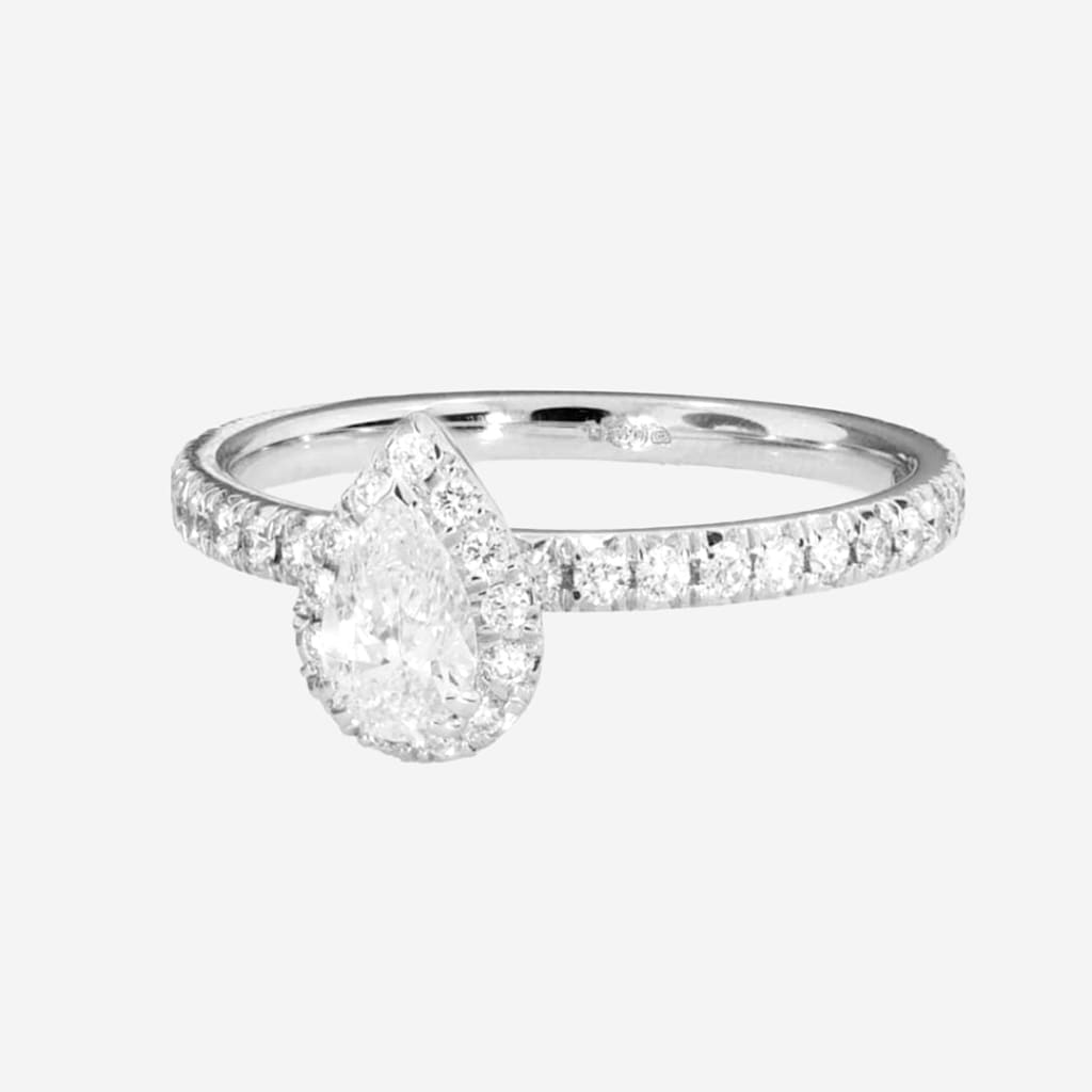 DARCY 0.70ct | Pear Halo Diamond Set in 18ct White Gold