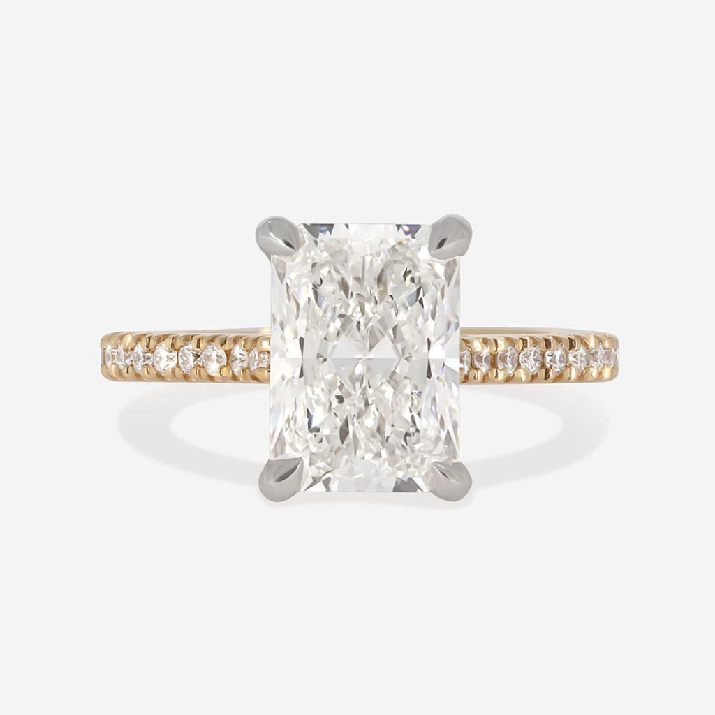 DAVIS | Radiant Solitaire Lab Diamond Set in 18ct Gold 3.25ct