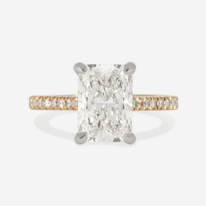 DAVIS 3.30ct | Radiant Solitaire Lab Grown Diamond Engagement Ring in 18ct Gold