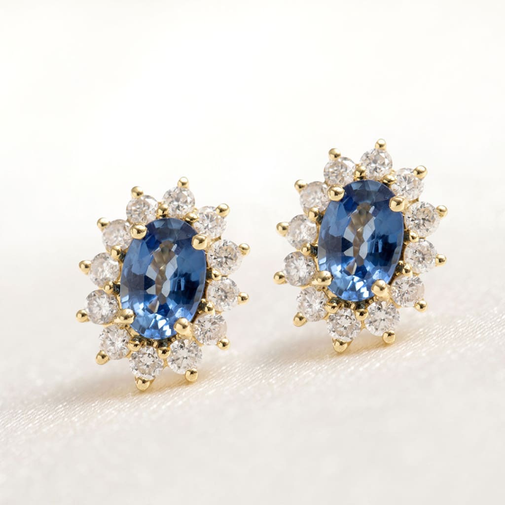 Daydream | Sapphire & Diamond Earrings in 18ct Gold