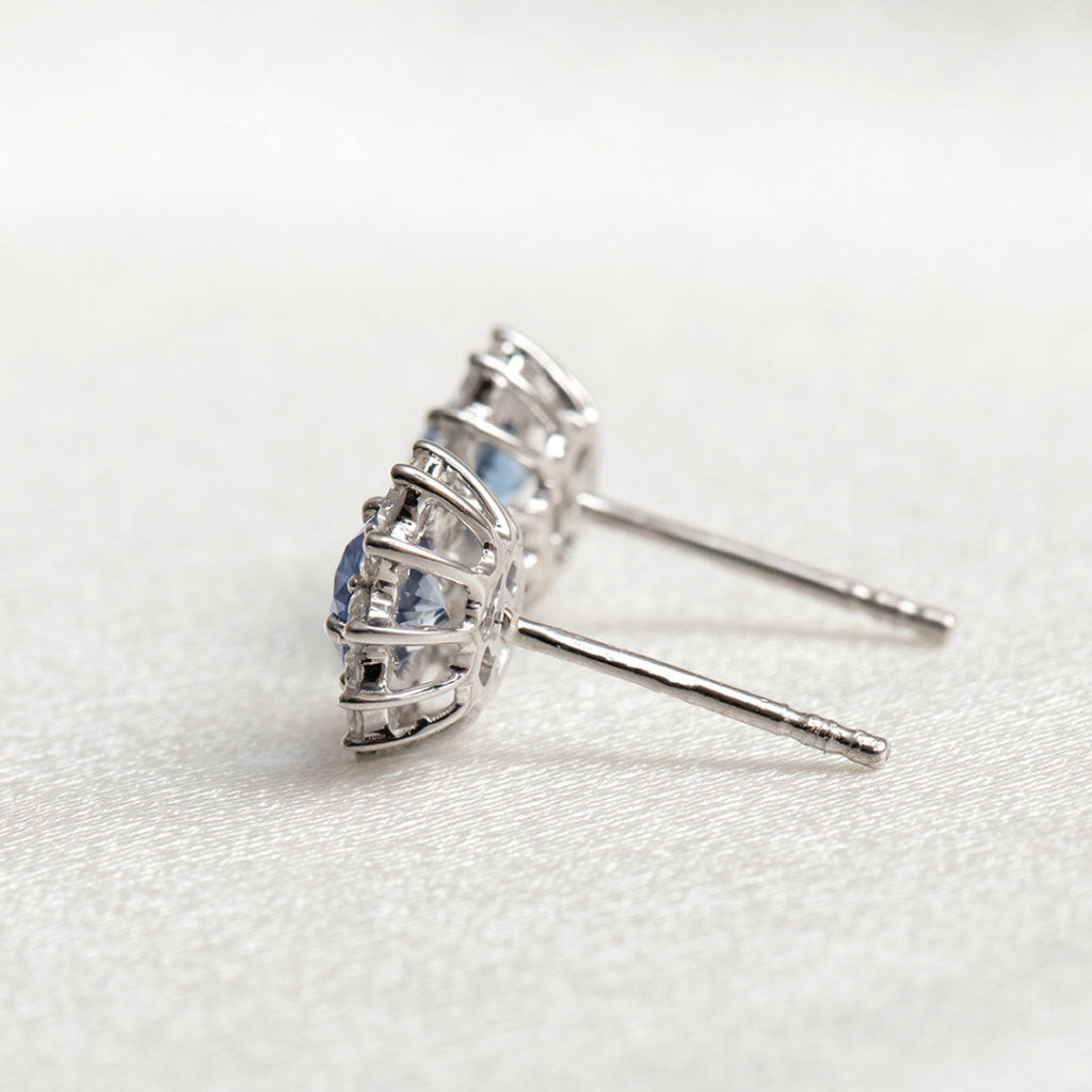 sapphire and diamond earring backs