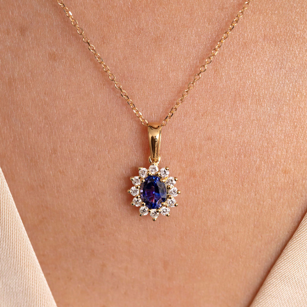 Daydream Sapphire & Diamond Necklace | 18ct Gold - Earrings