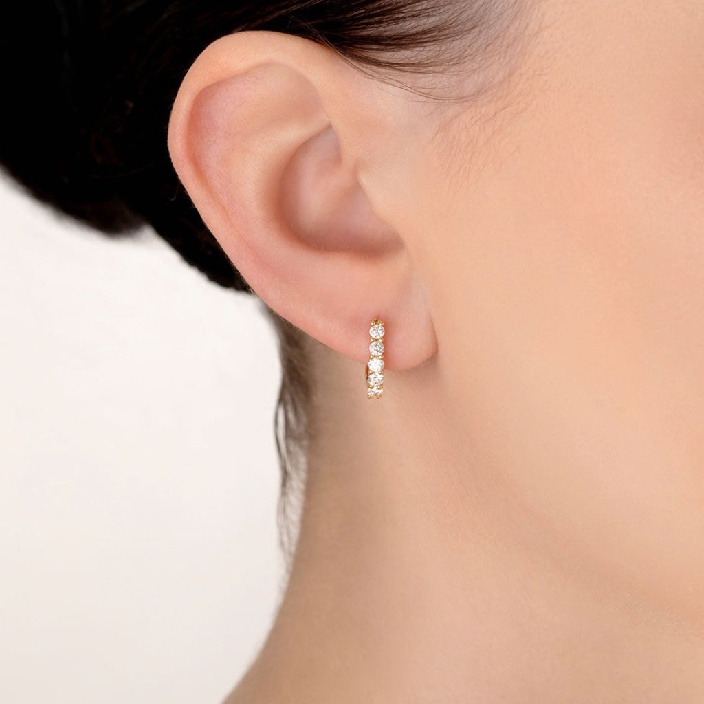 Deity Huggies - 0.50ct | 18ct Gold - Earrings
