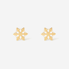 Delicate Snowflake Earrings | 9ct Gold - Earrings