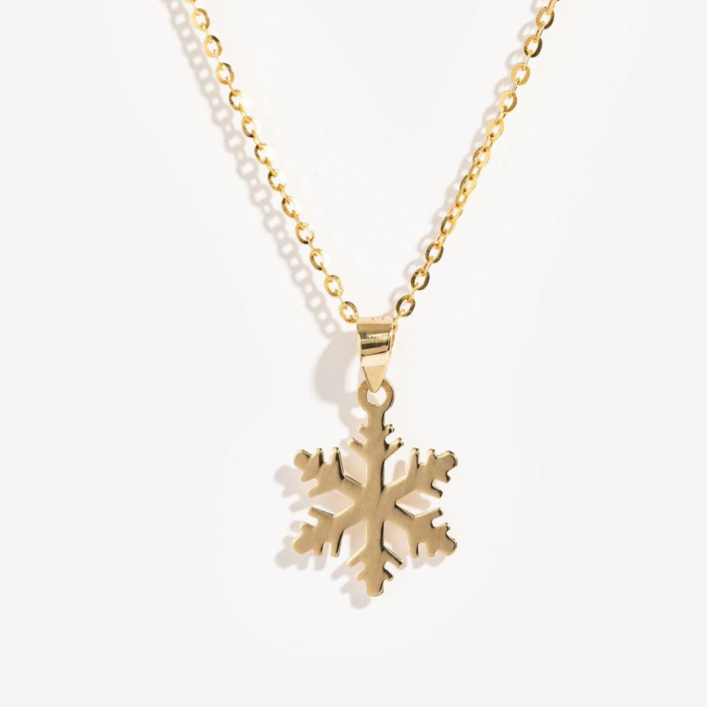 9ct Gold Snowflake Necklace