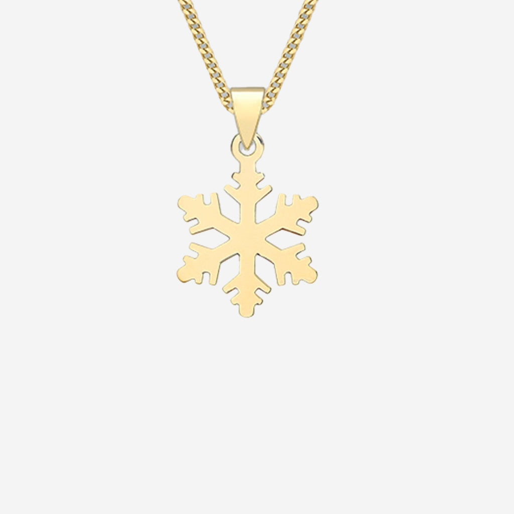 Delicate Snowflake Necklace | 9ct Gold - Necklace