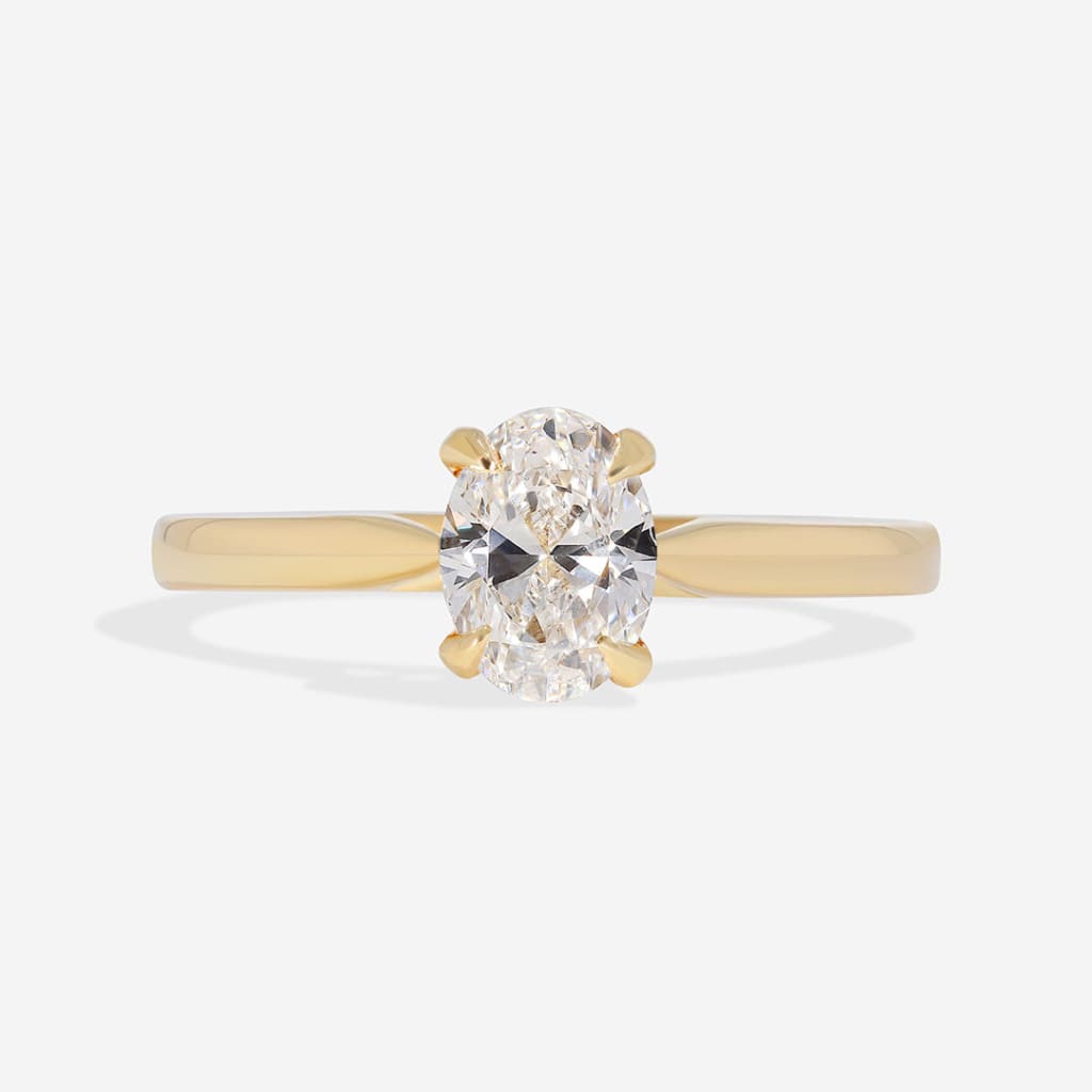 delvin oval solitaire gold