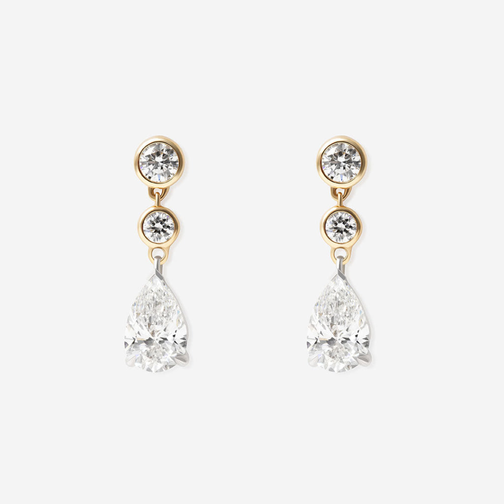 Demure - Diamond Drop Earrings 9ct Gold - 2.50ct | Lab Grown