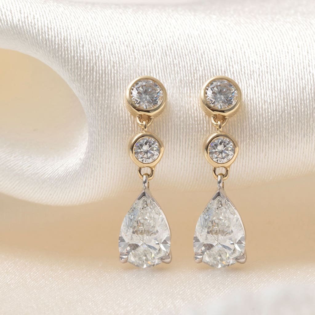 Demure - Diamond Drop Earrings 9ct Gold - 2.50ct | Lab Grown
