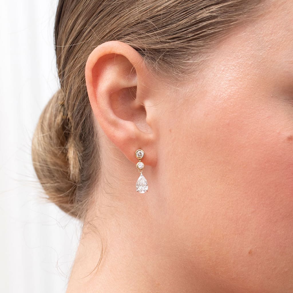 Demure - Lab Grown Diamond Drop Earrings - 2.50ct | 9ct Gold