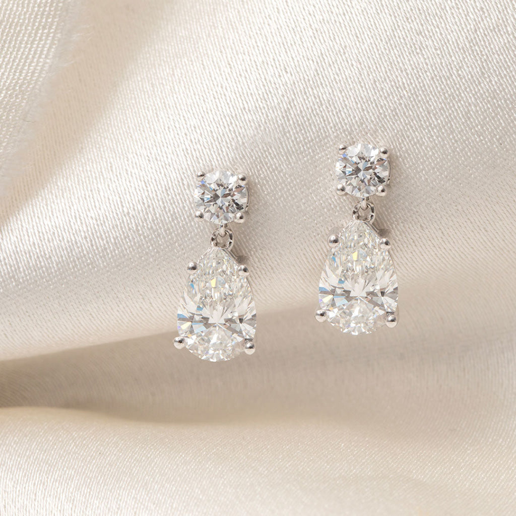 Destiny - Lab Grown Diamond Drop Earrings - 3.60ct | 9ct