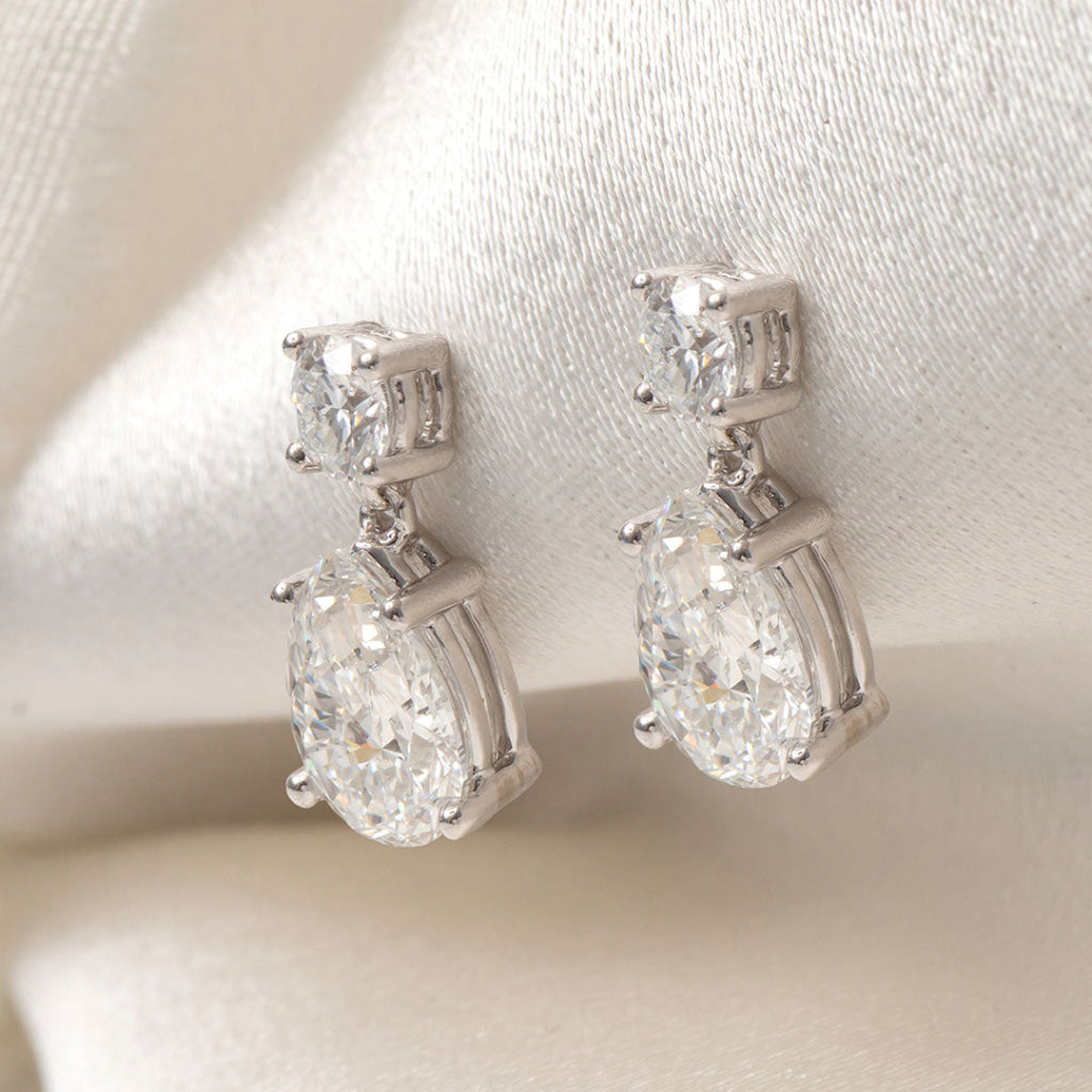 Destiny - Lab Grown Diamond Drop Earrings - 3.60ct | 9ct